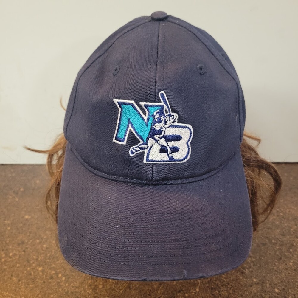 NB Baseball Trucker Hat Black One Size Snap Back Embroidered Letters